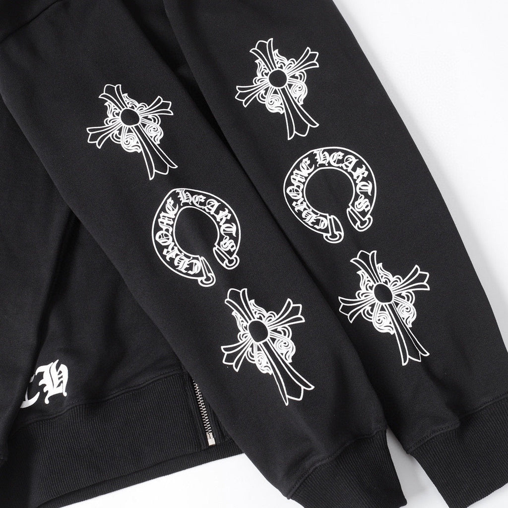 Chrome Hearts Hoodie - Black Street Style Embroidered Sweatshirt 851
